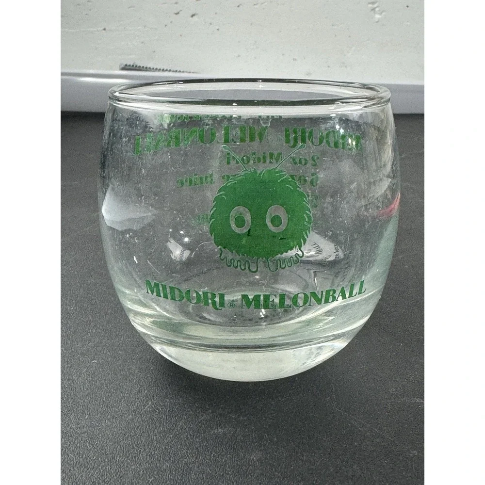 Midori Melon Ball Short‎ Cocktail Glass Collectible Bar Item
